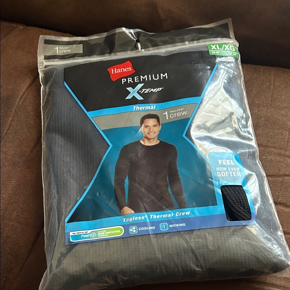 Hanes Premium X-Temp Black Crew